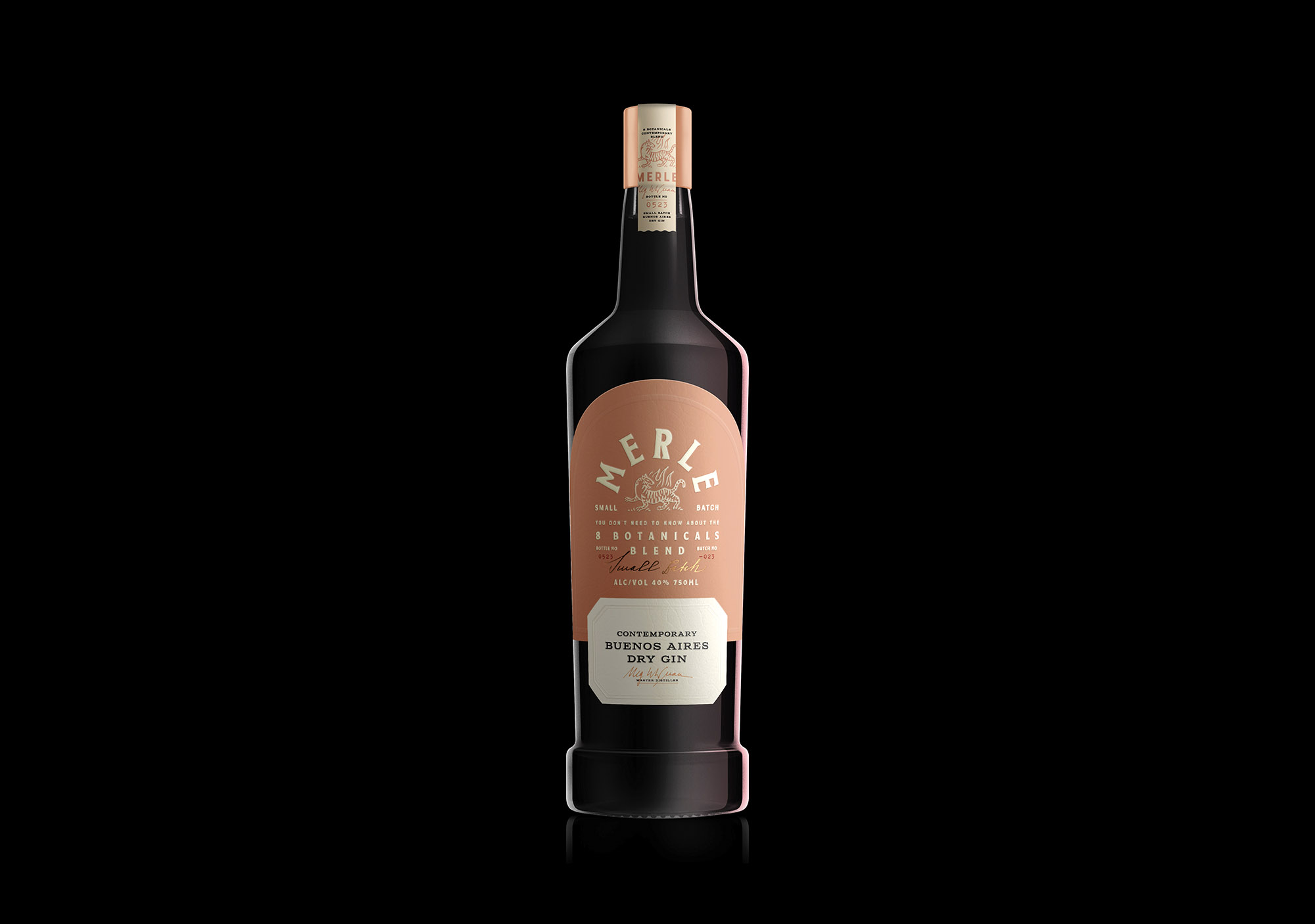 Merle Buenos Aires Gin | Oveja & Remi - Spirits & Wine label design